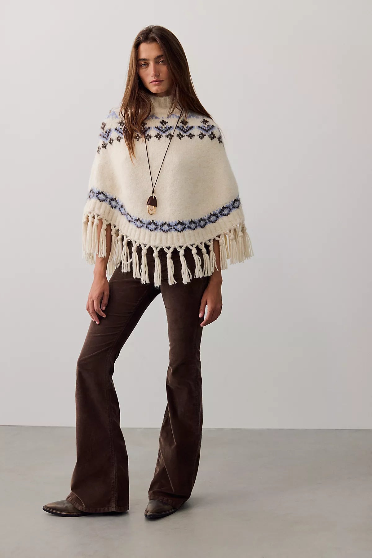 Emma Printed Poncho