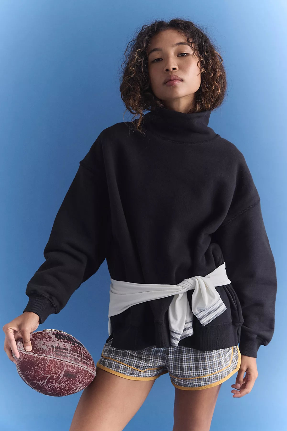 A Cut Above Mock Neck Pullover Sweatshirt