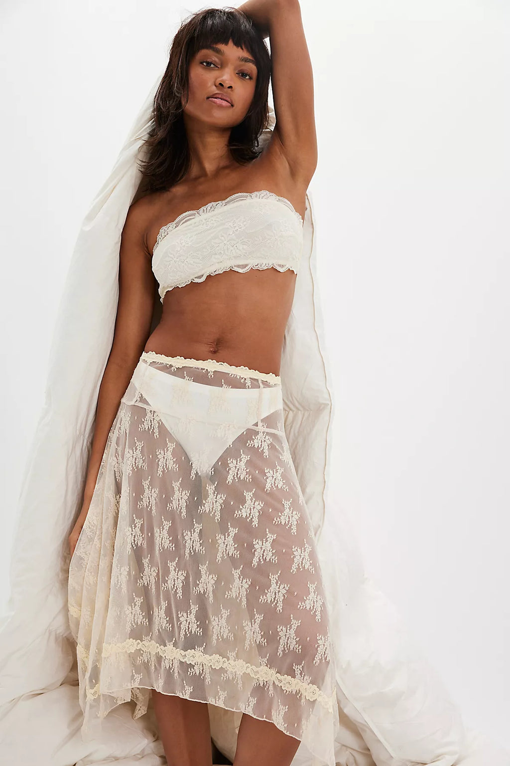 Lady Lux Midi Slip Skirt