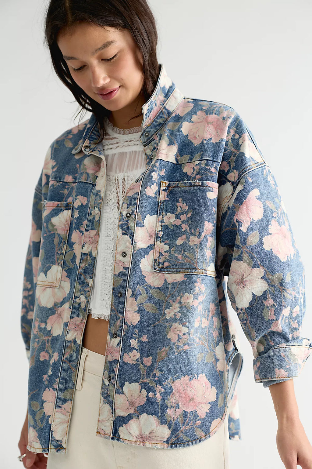 OneTeaspoon Lovelorn Bloom Daria Button Down Shirt