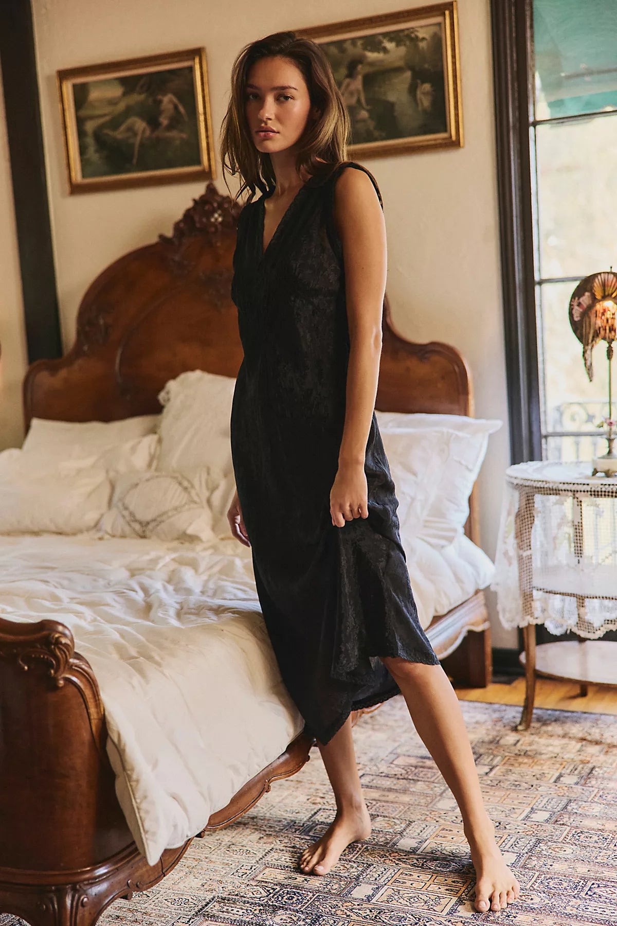 Me With You Satin Midi Slip Dress