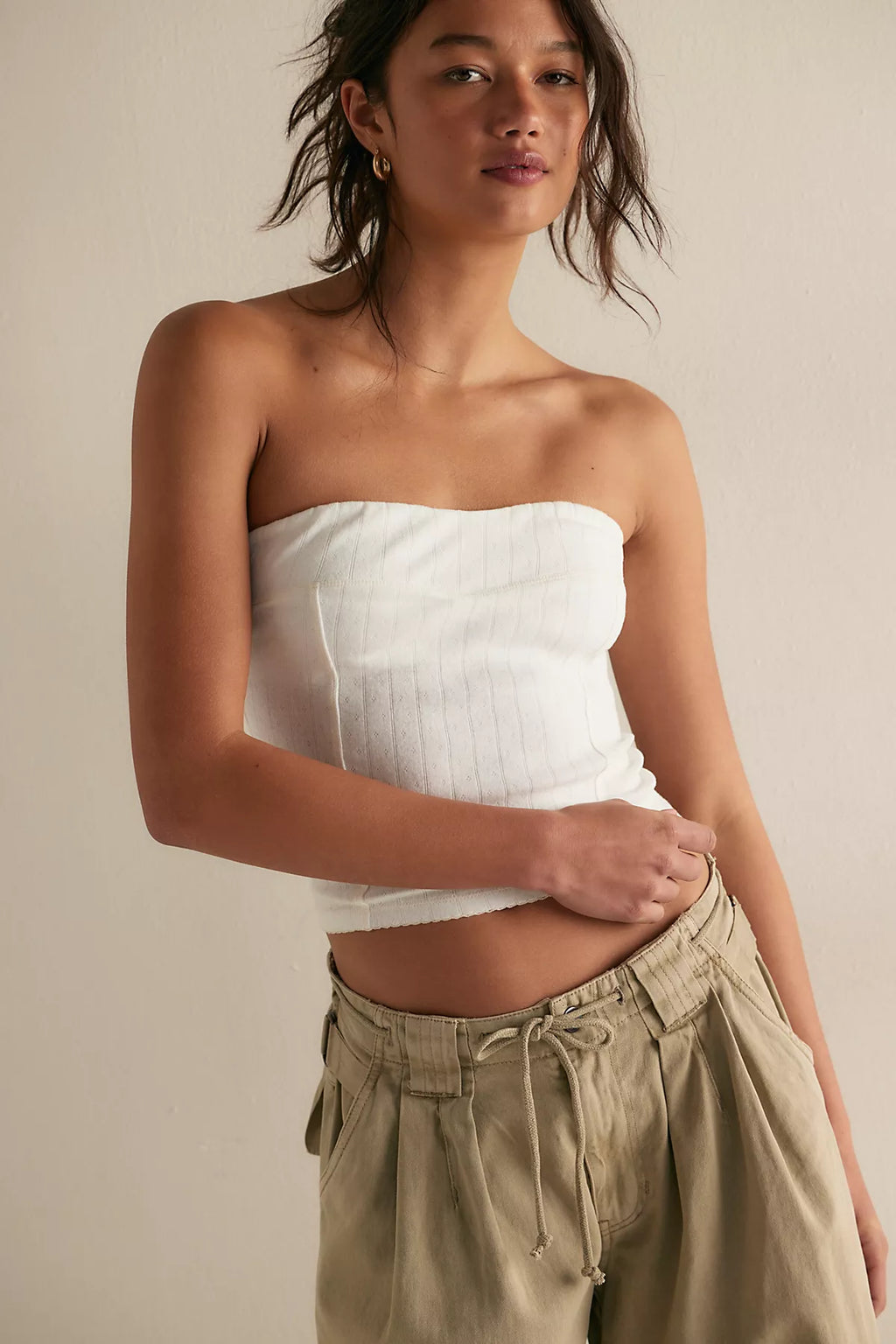 End Game Pointelle Tube Top
