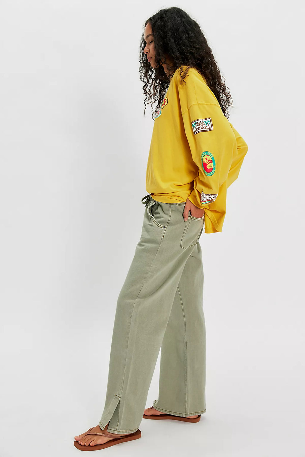 OneTeaspoon Roadhouse Wide-Leg Drawstring Jeans