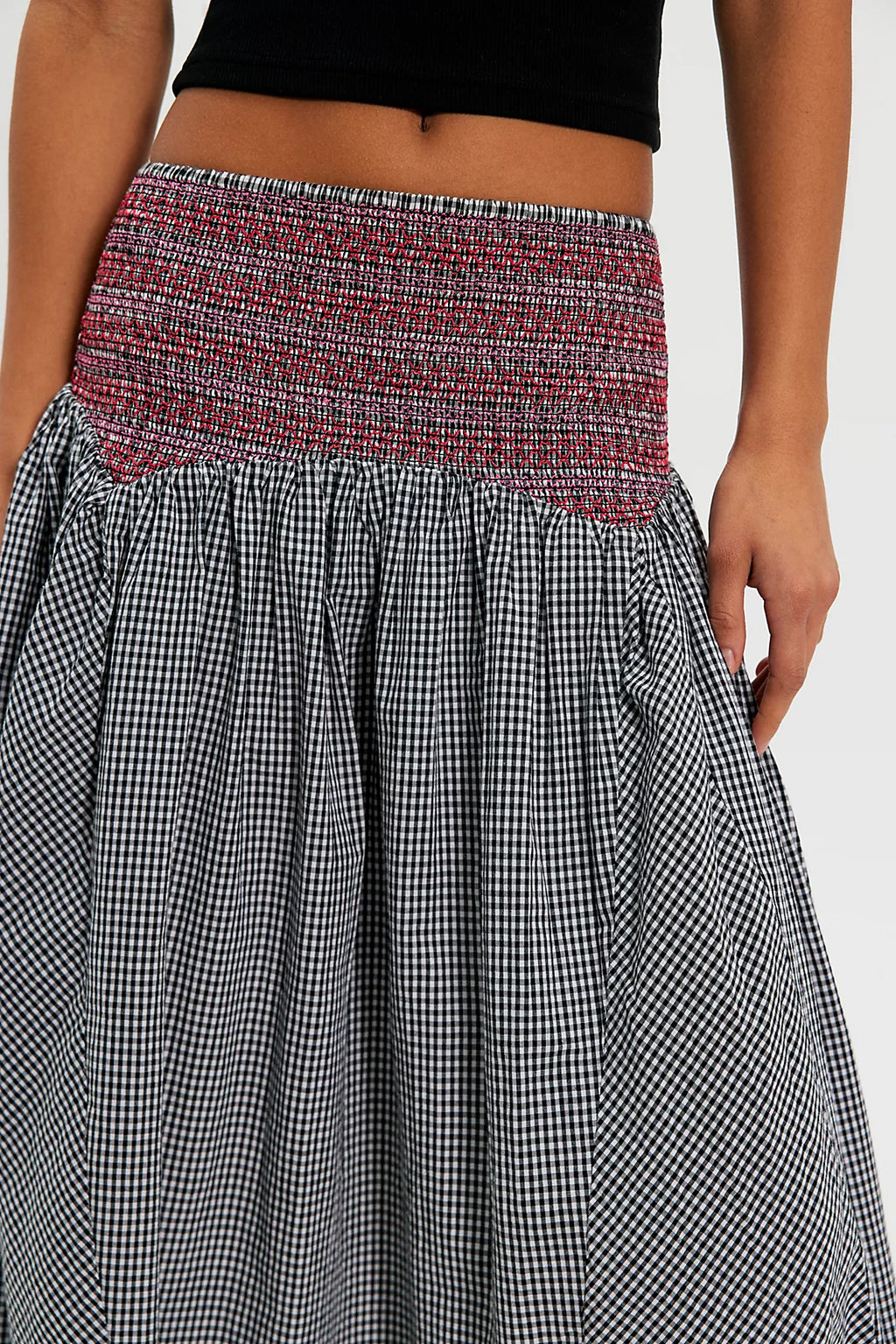 Damson Madder Layla Godet Midi Skirt