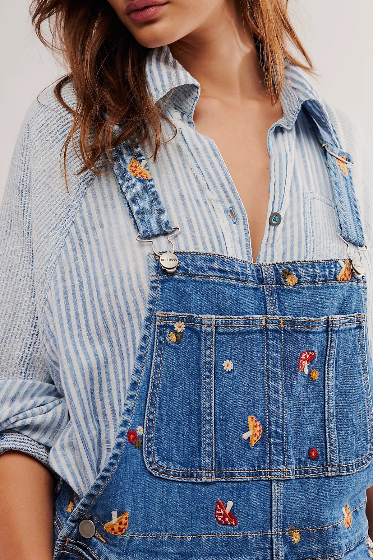 Driftwood Embroidered Shortalls