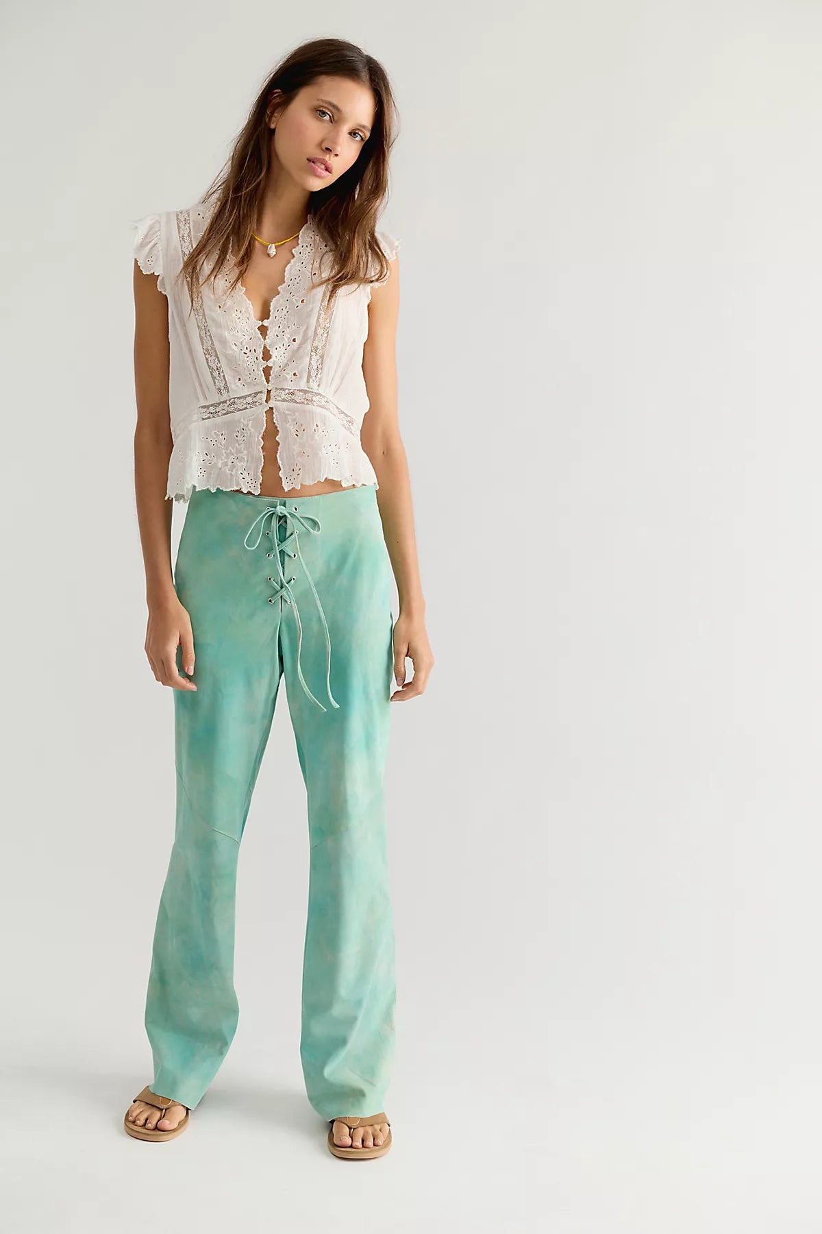 Nigel Preston Lace-Up Suede Pants