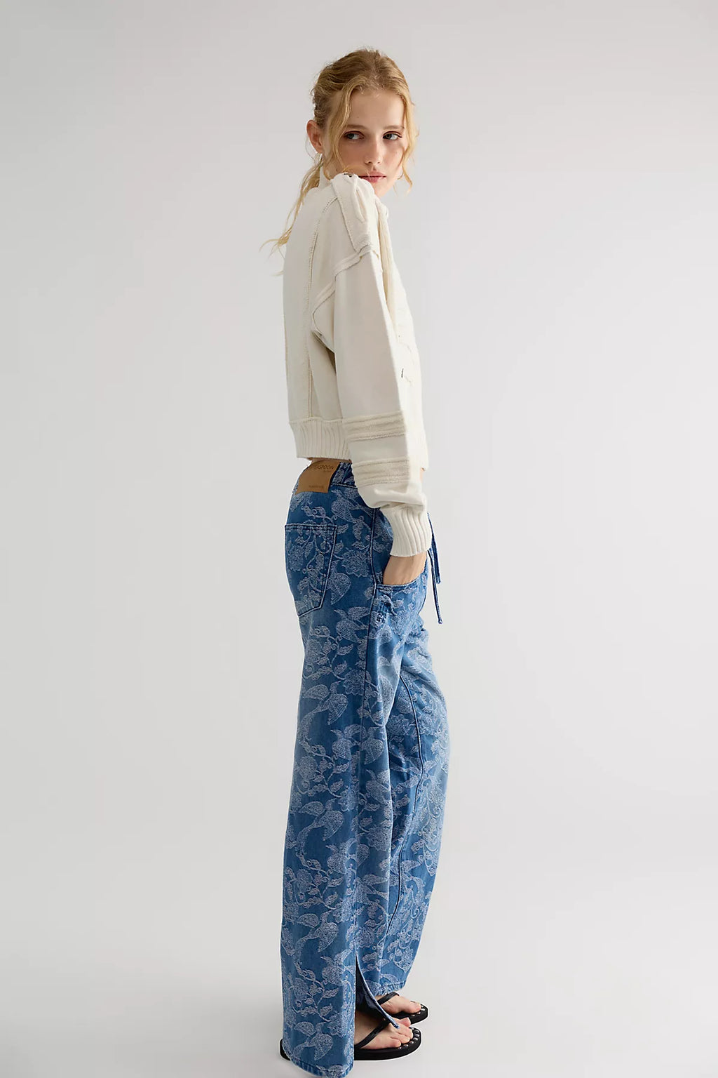 OneTeaspoon Roadhouse Pull-On Wide-Leg Jeans