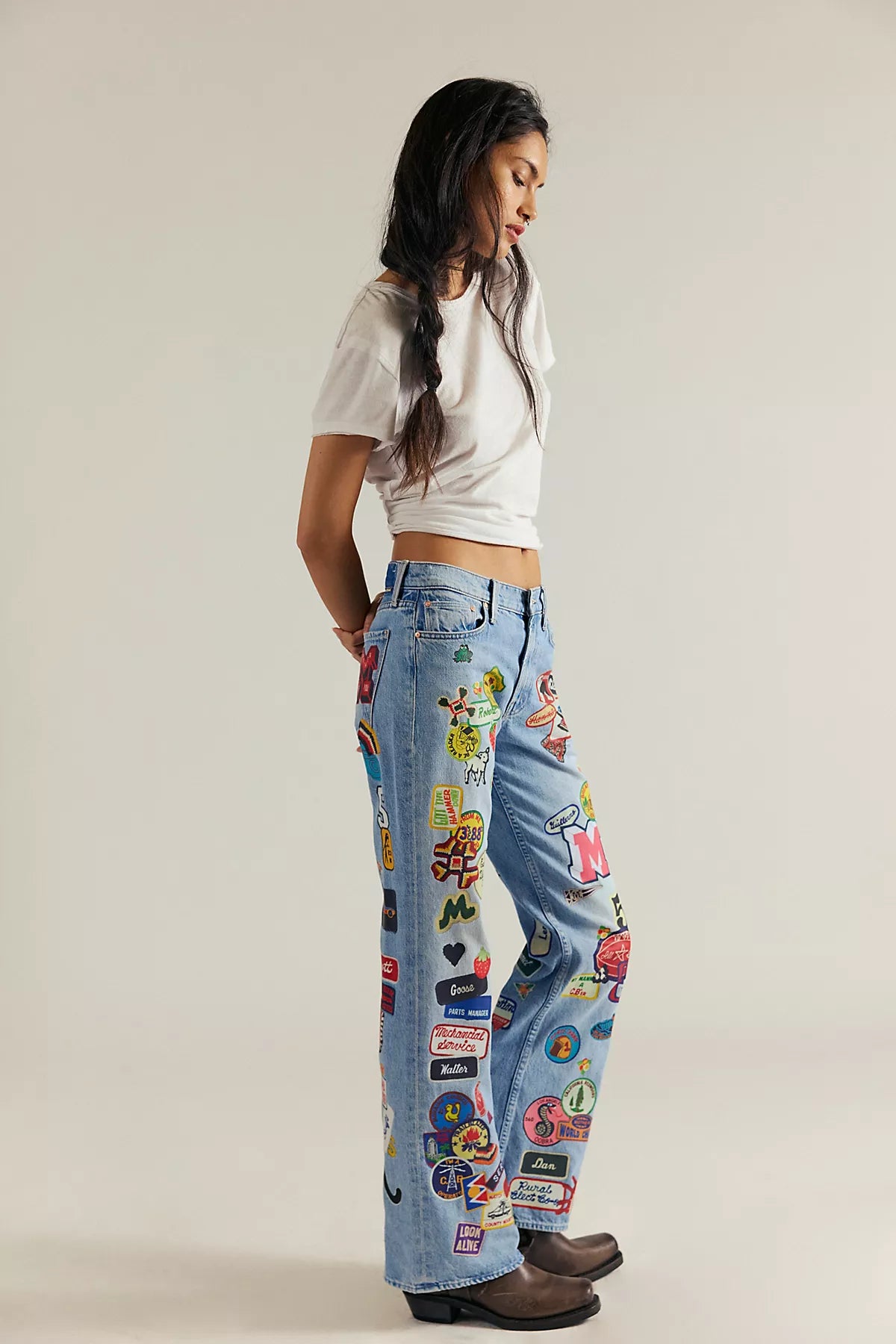 MOTHER The Bookie Sneak Jeans