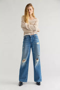 MOTHER The Rerun Zip Sneak Jeans