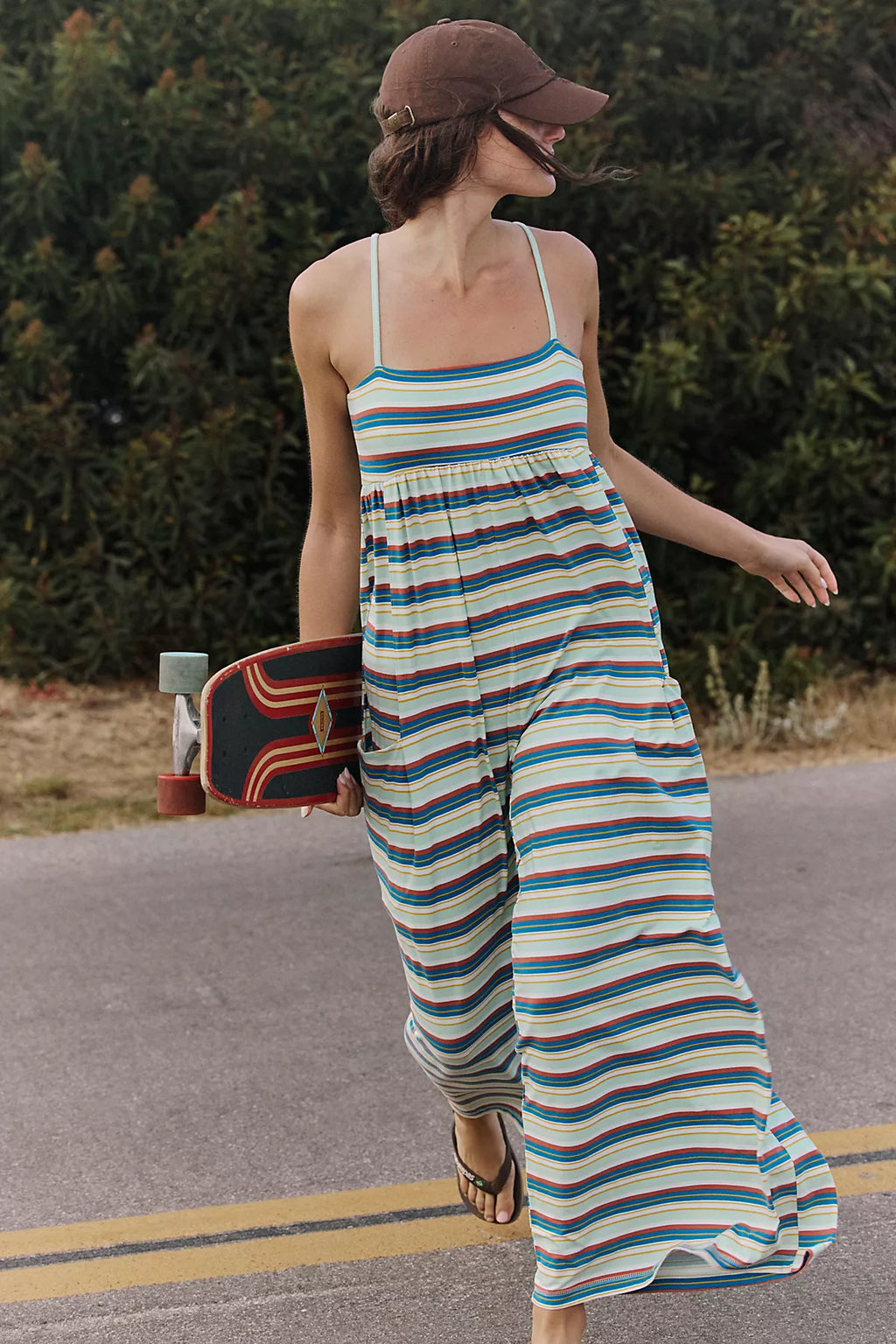 Hot Shot Printed Strappy Onesie