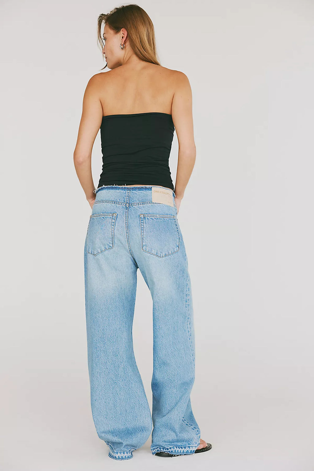 OneTeaspoon Raw Waist Baxter's Wide-Leg Jeans