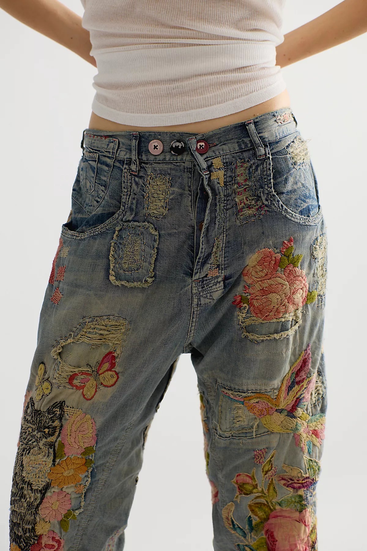 Magnolia Pearl Toby Embroidered Jeans