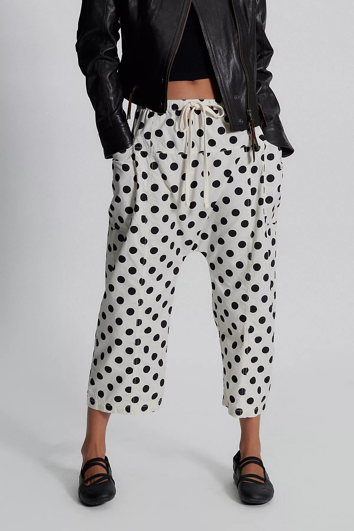 Need You Now Printed Cotton-Poplin Harem Pants
