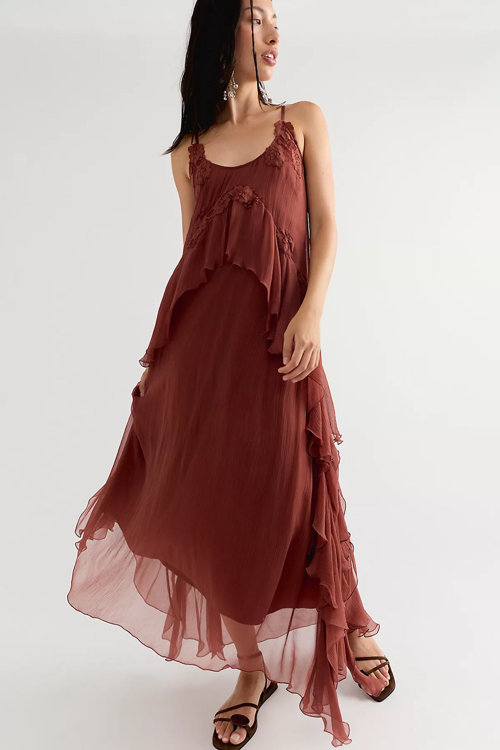 Nigel Preston Floating Angel Chiffon Maxi Dress