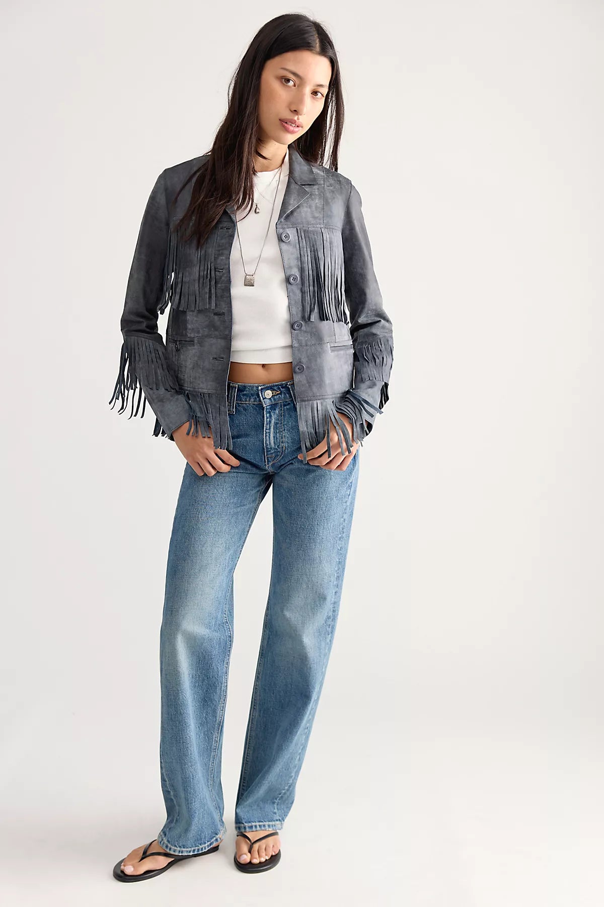 JAKETT Annie Distressed Leather Jacket
