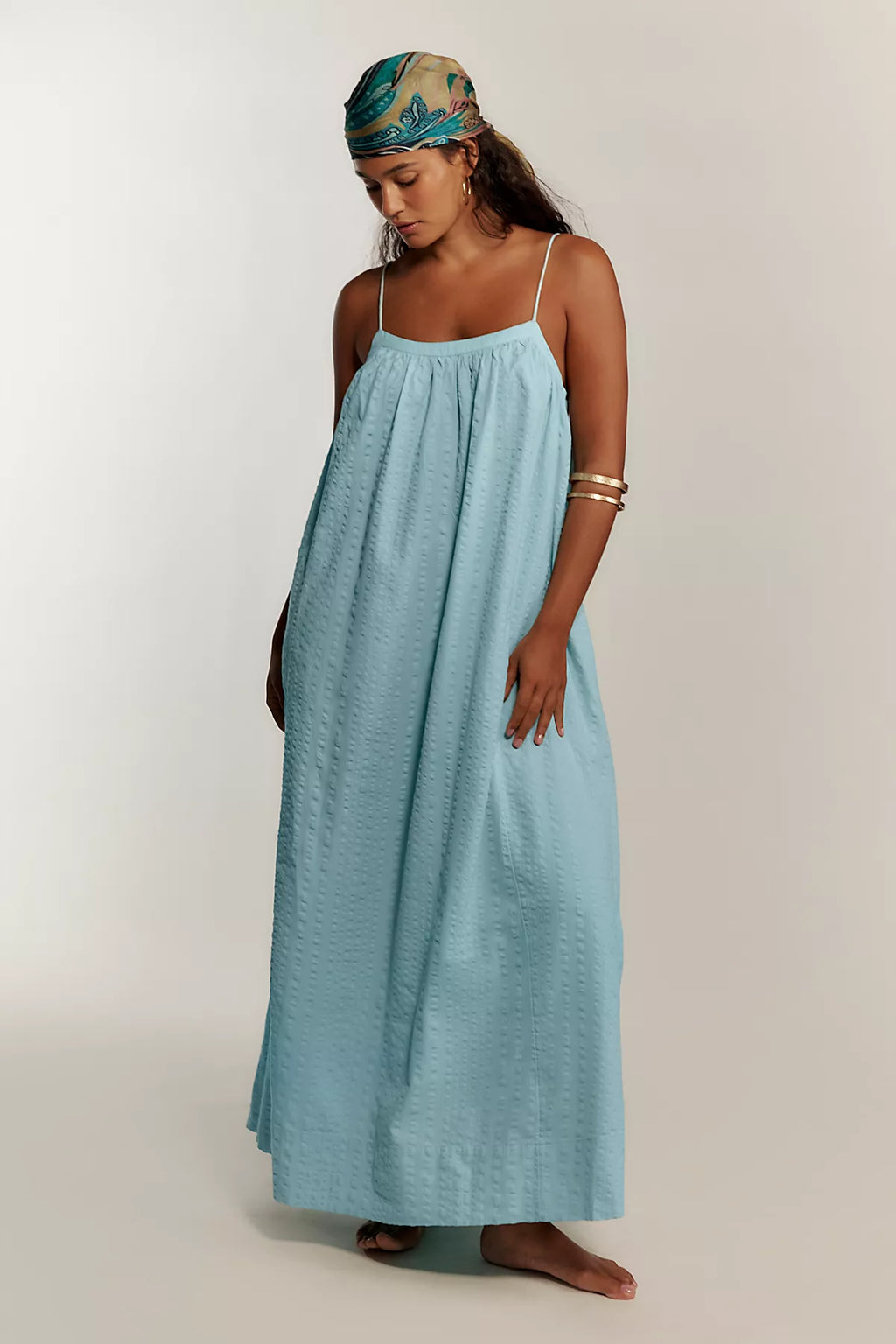 Marisol Textured Cotton Maxi Dress