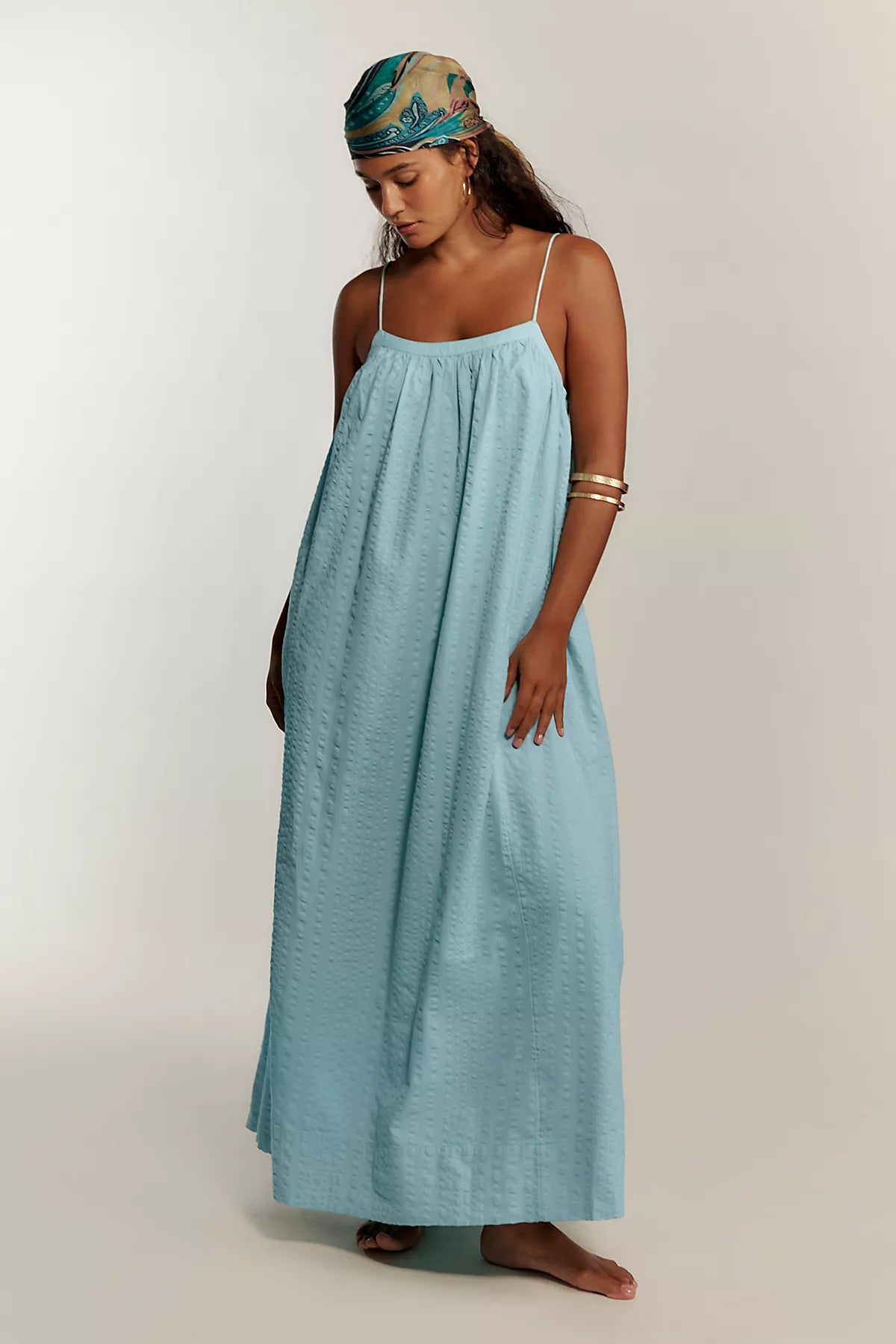Marisol Textured Cotton Maxi Dress