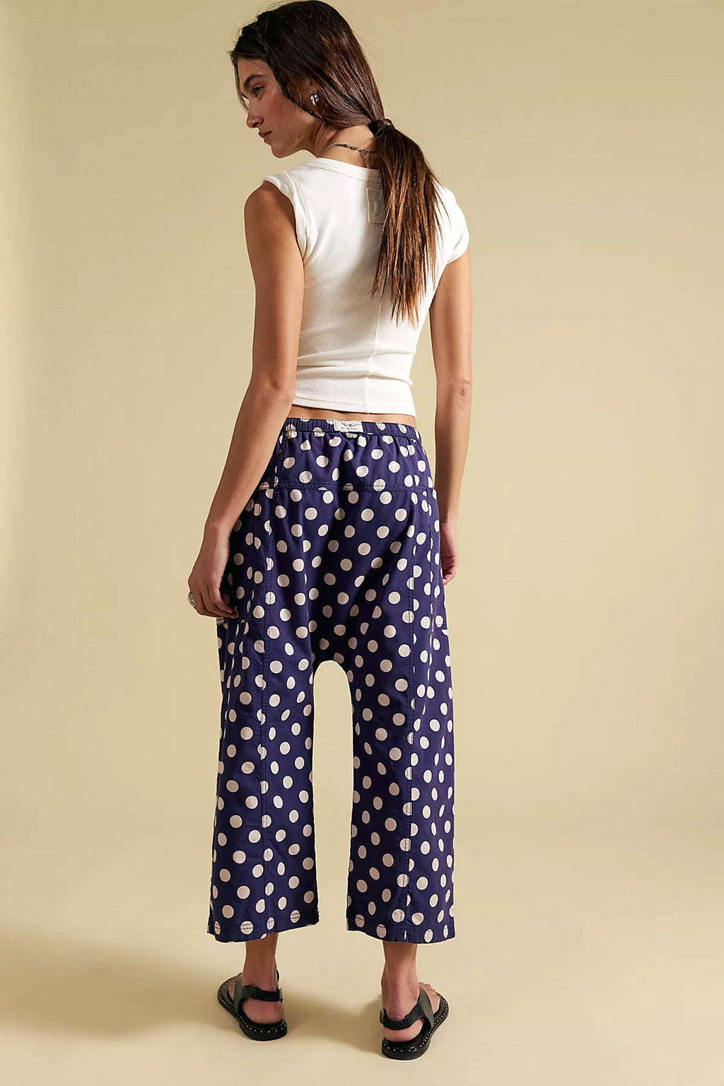 Need You Now Printed Cotton-Poplin Harem Pants