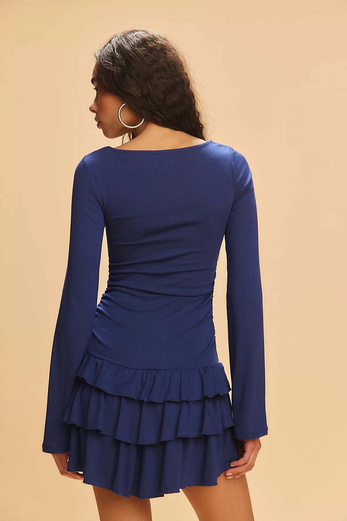 Good Feels Ruffle Long-Sleeve Mini Dress
