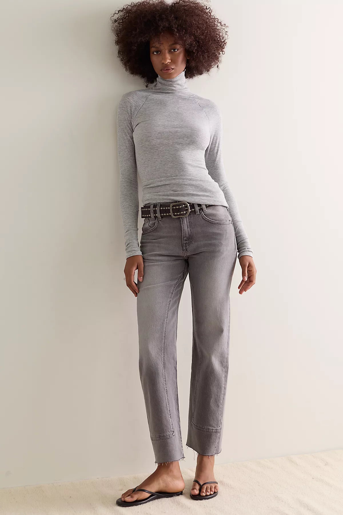 Keeping It Light Ribbed Turtleneck Top