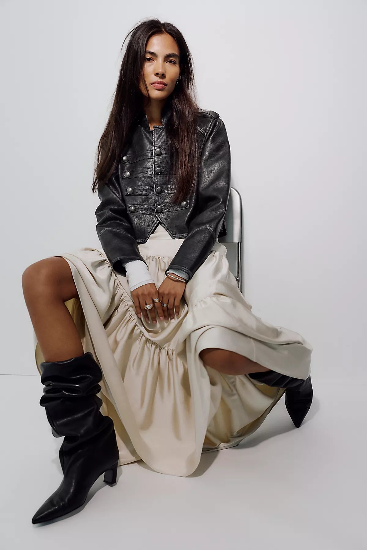 Juliette Satin Maxi Skirt