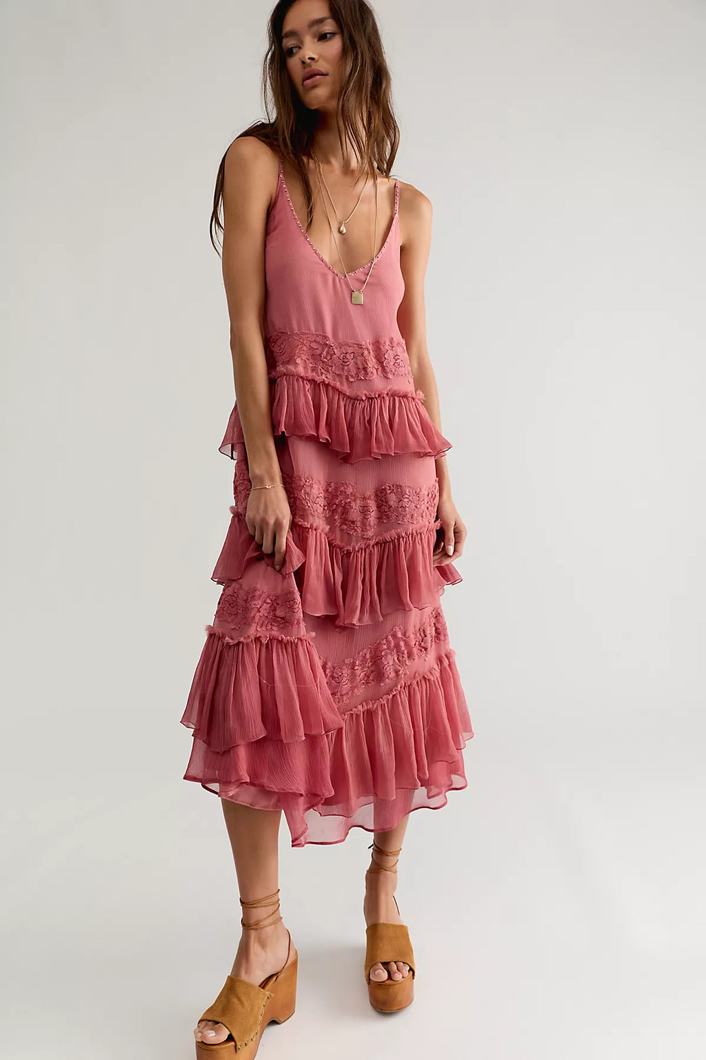Nigel Preston Tiered Midi Dress