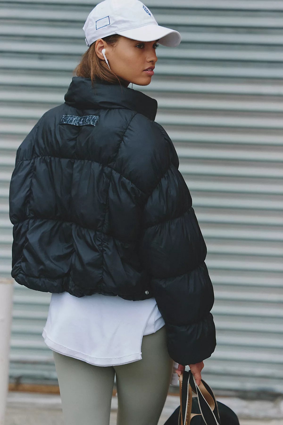 In A Bubble Puffer Jacket