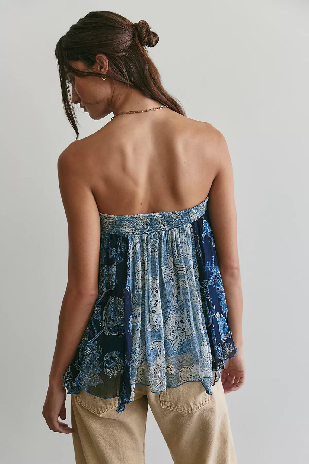 Cleo Mixed Print Tube Top