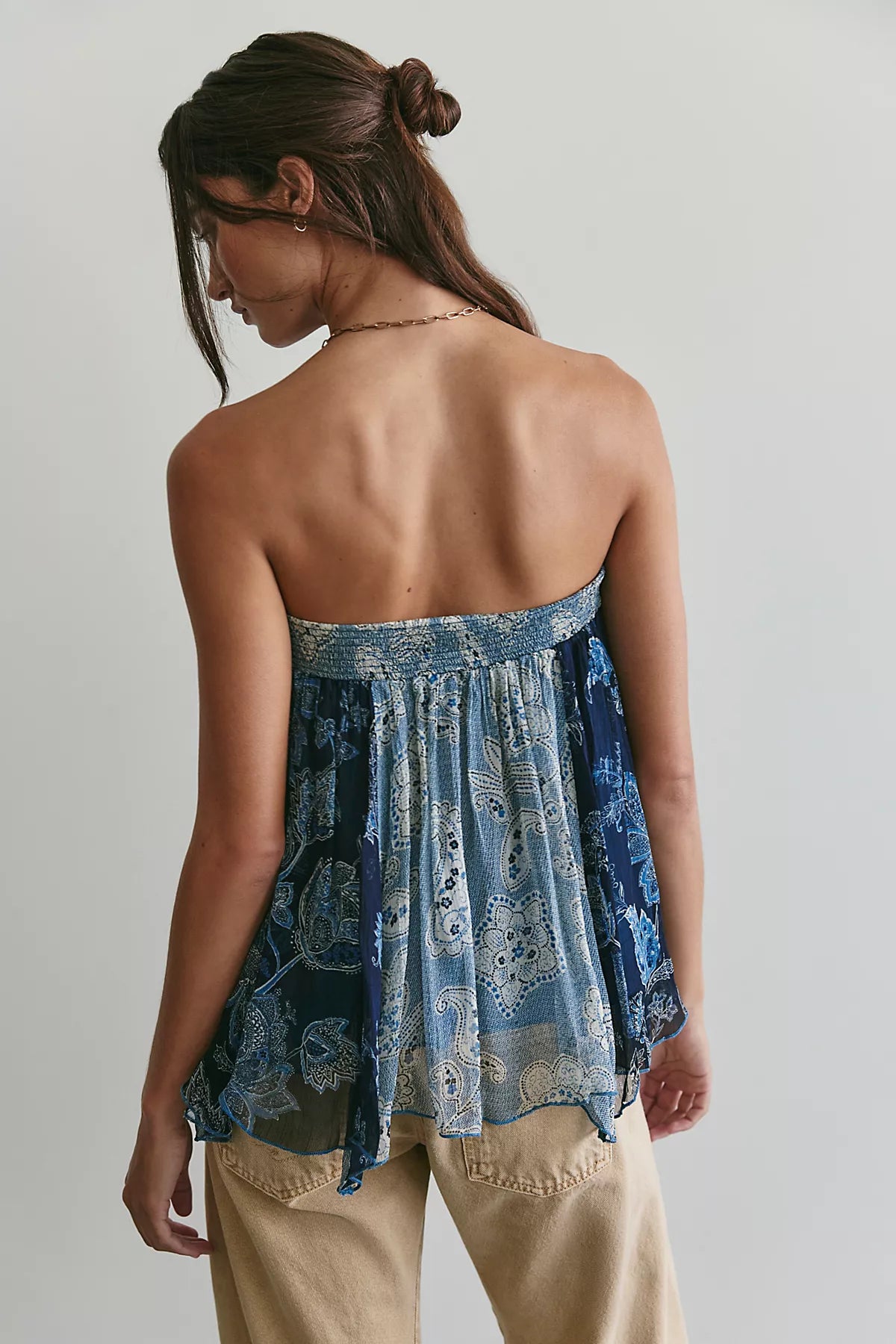 Cleo Mixed Print Tube Top