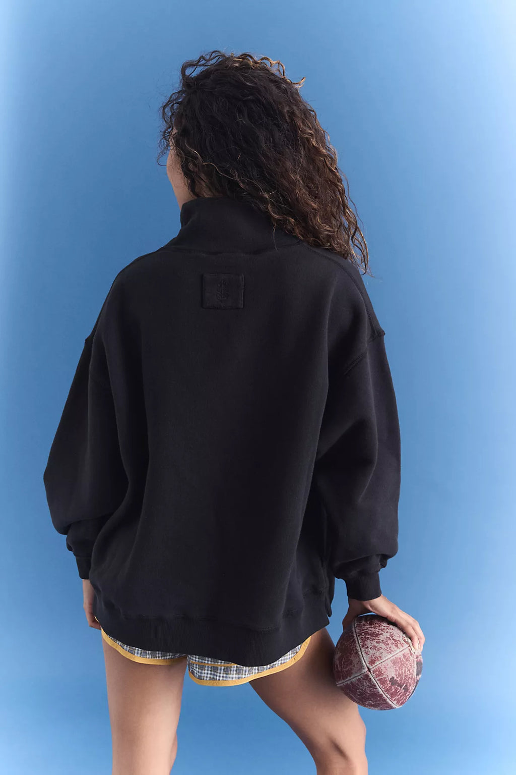A Cut Above Mock Neck Pullover Sweatshirt