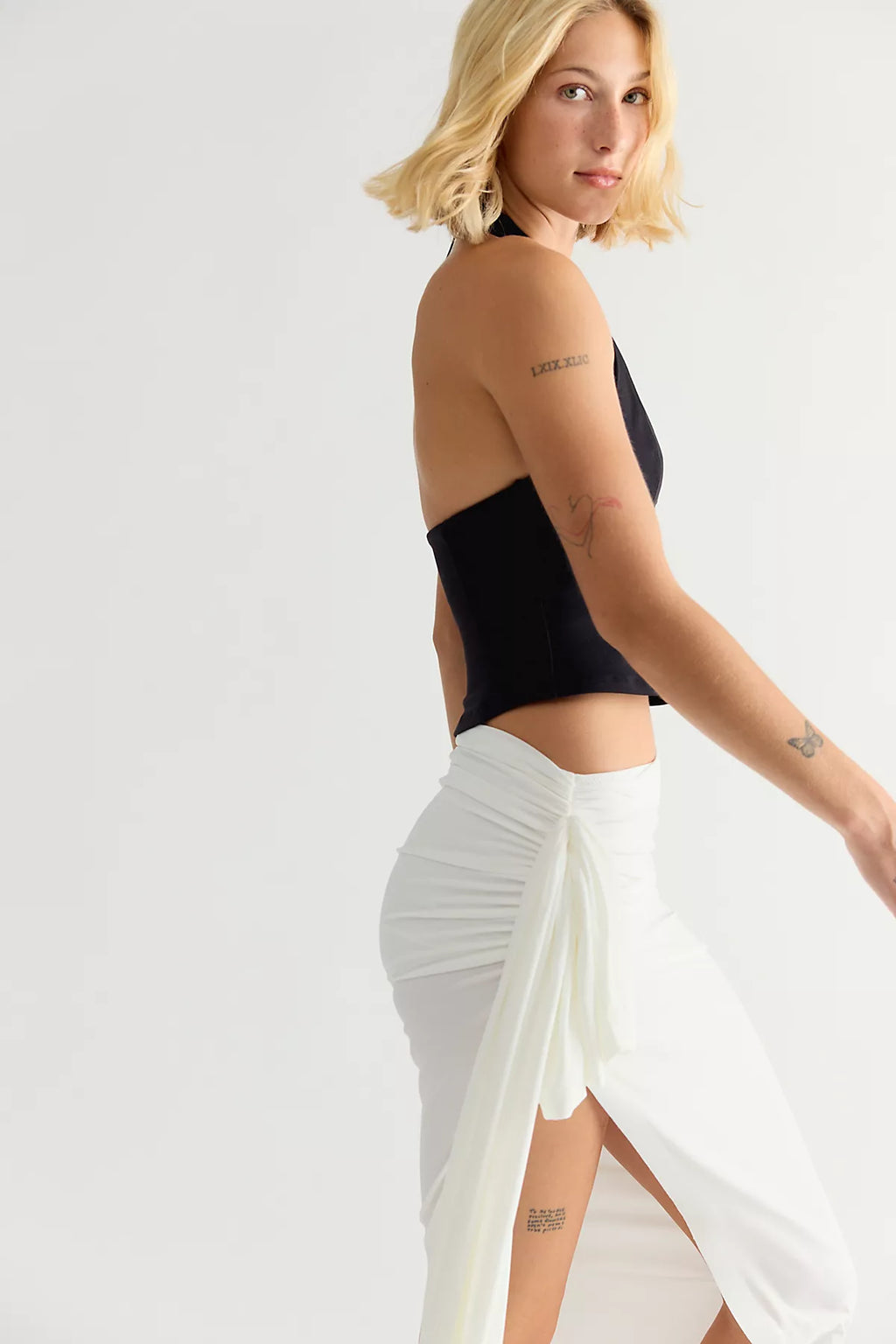 Norma Kamali Diana Bow Long Skirt