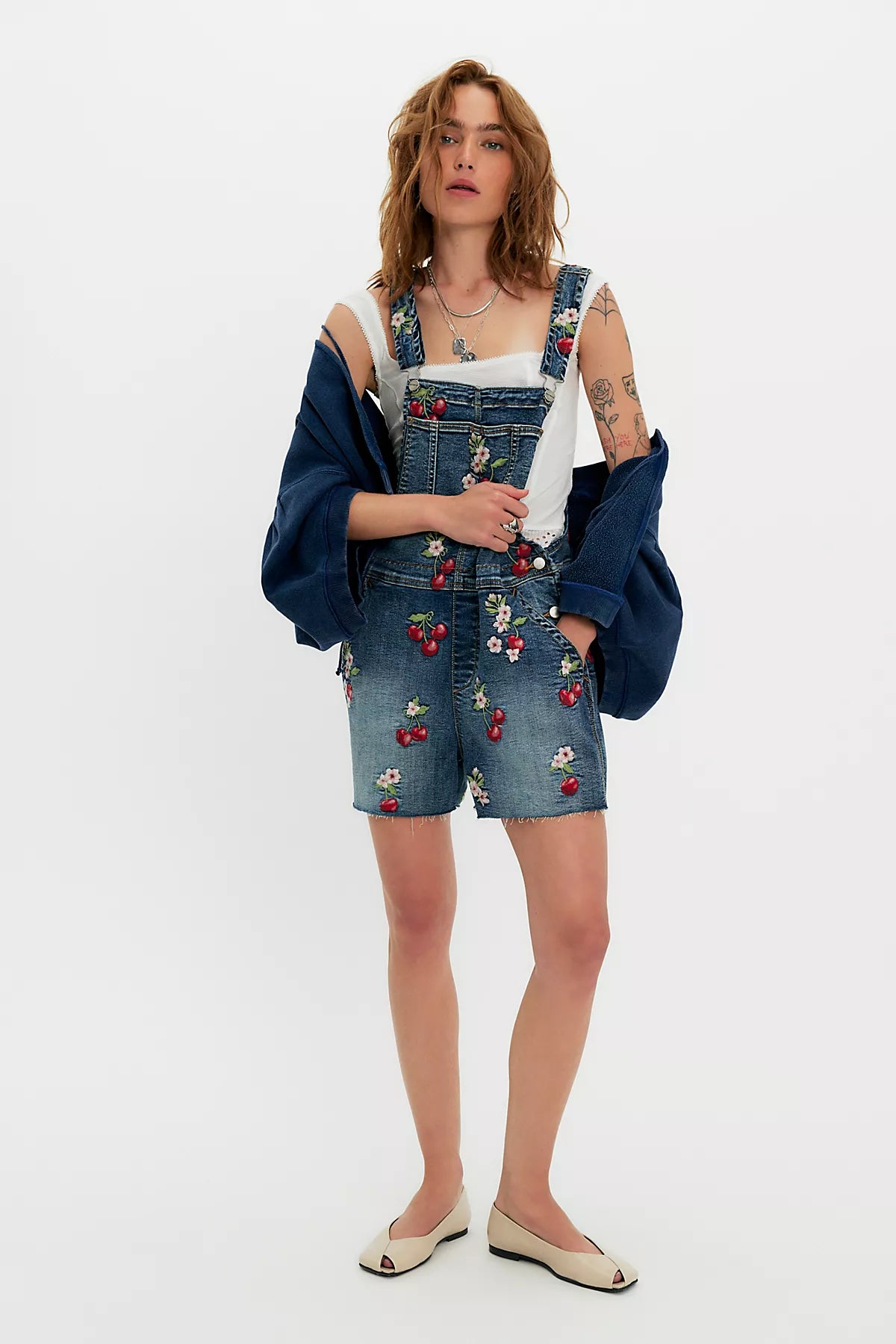 Driftwood Embroidered Shortalls