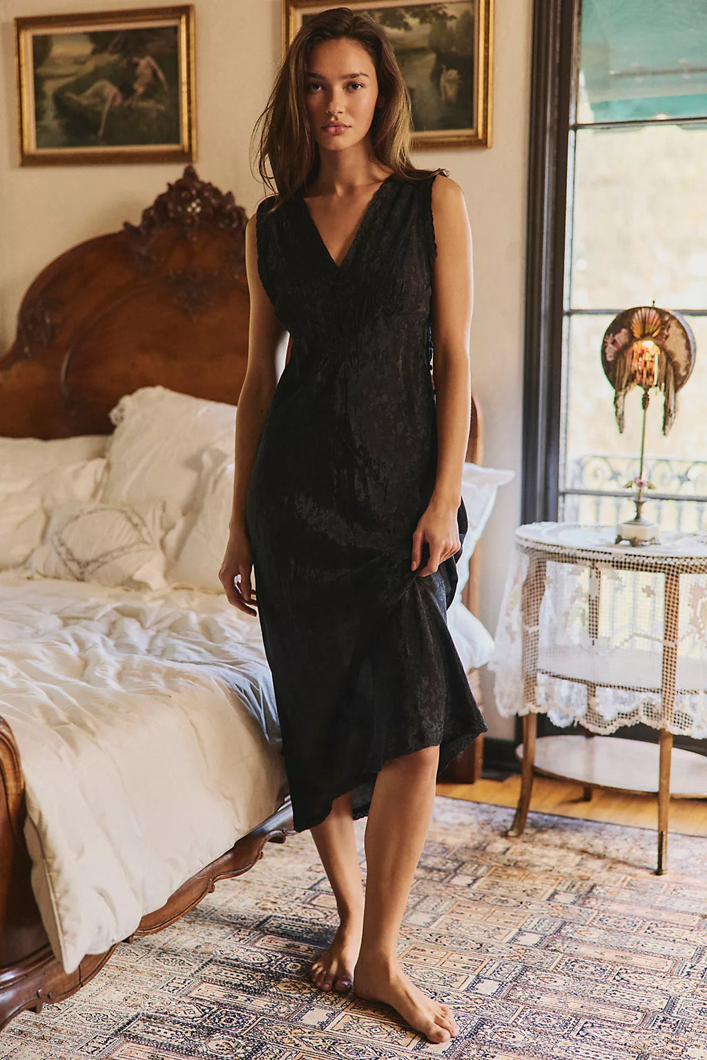 Me With You Satin Midi Slip Dress