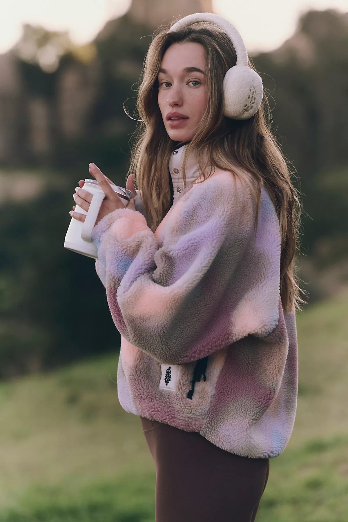 Hit The Slopes Printed Fleece Pullover