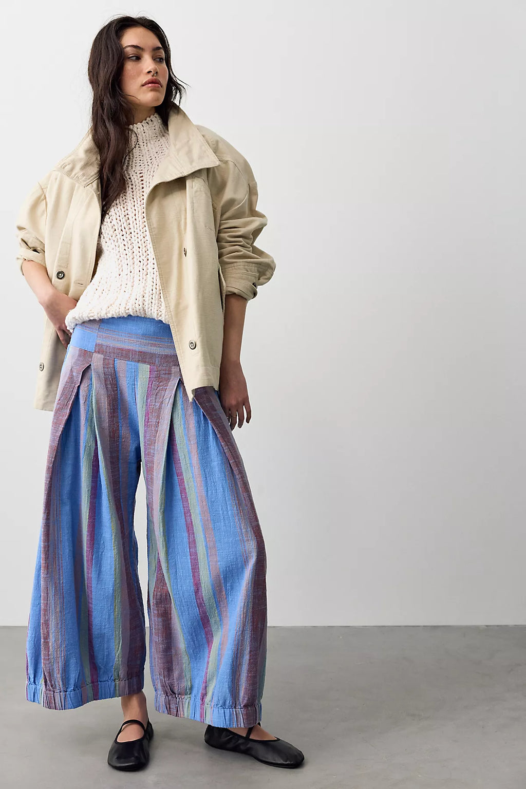 Can't Hide Wide-Leg Pull-On Harem Pants