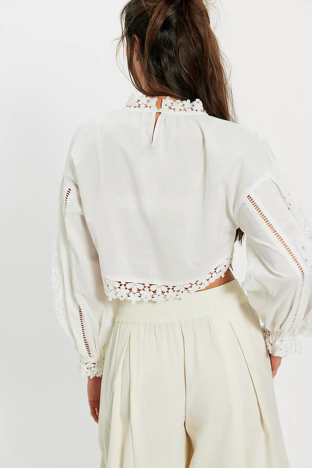 Hannah Embroidered Cutwork Top