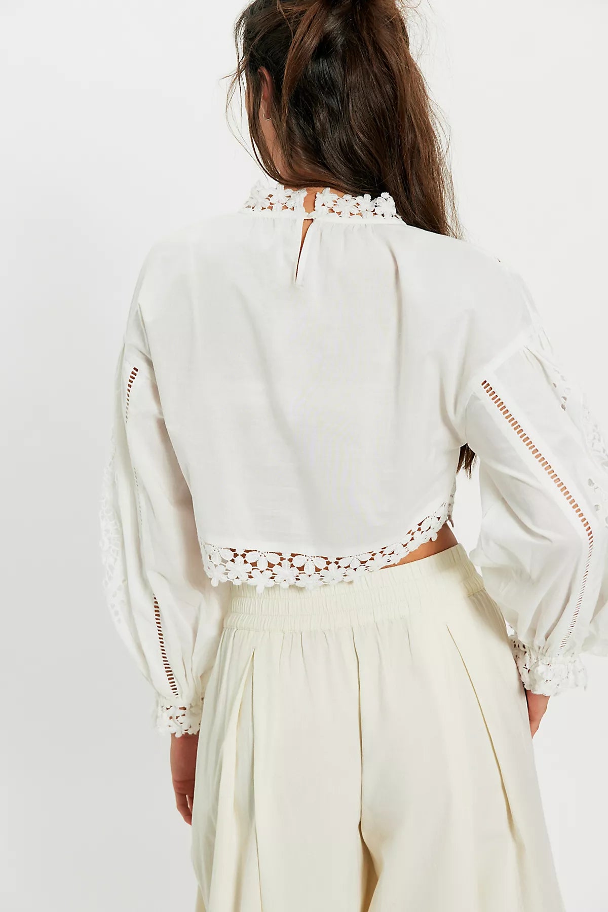 Hannah Embroidered Cutwork Top
