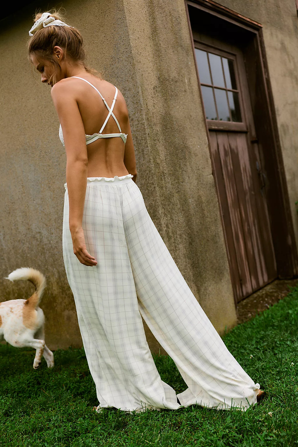 Dream State Printed Wide-Leg Pants