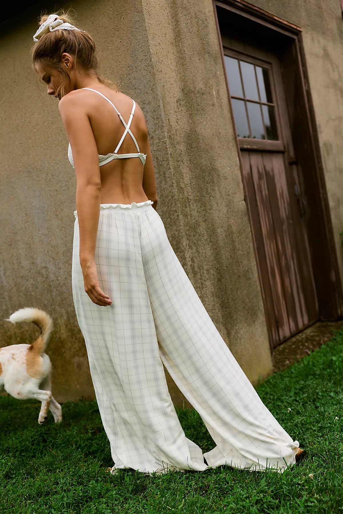 Dream State Printed Wide-Leg Pants