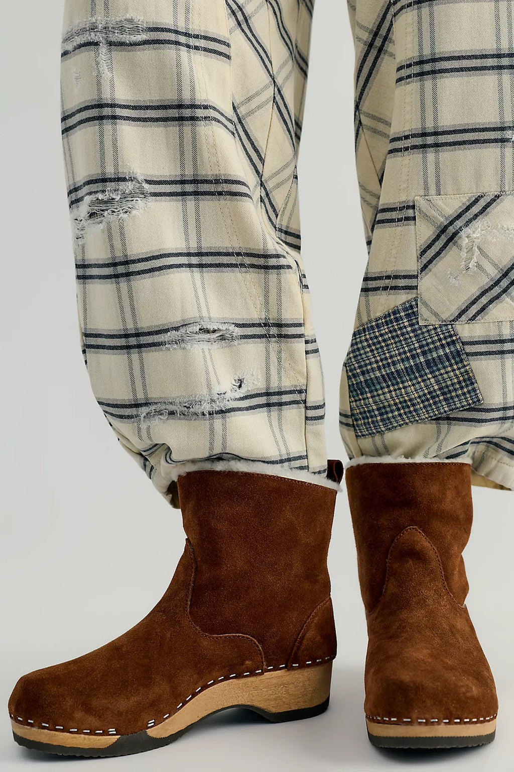 KUNSTEN Fur-Lined Holly Clog Boots