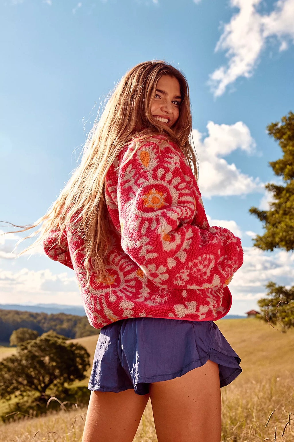 Hit The Slopes Printed Fleece Jacket