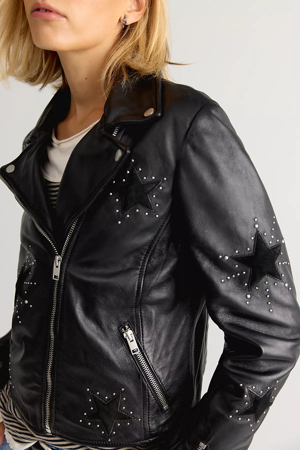 Mauritius Soraya Leather Moto Jacket