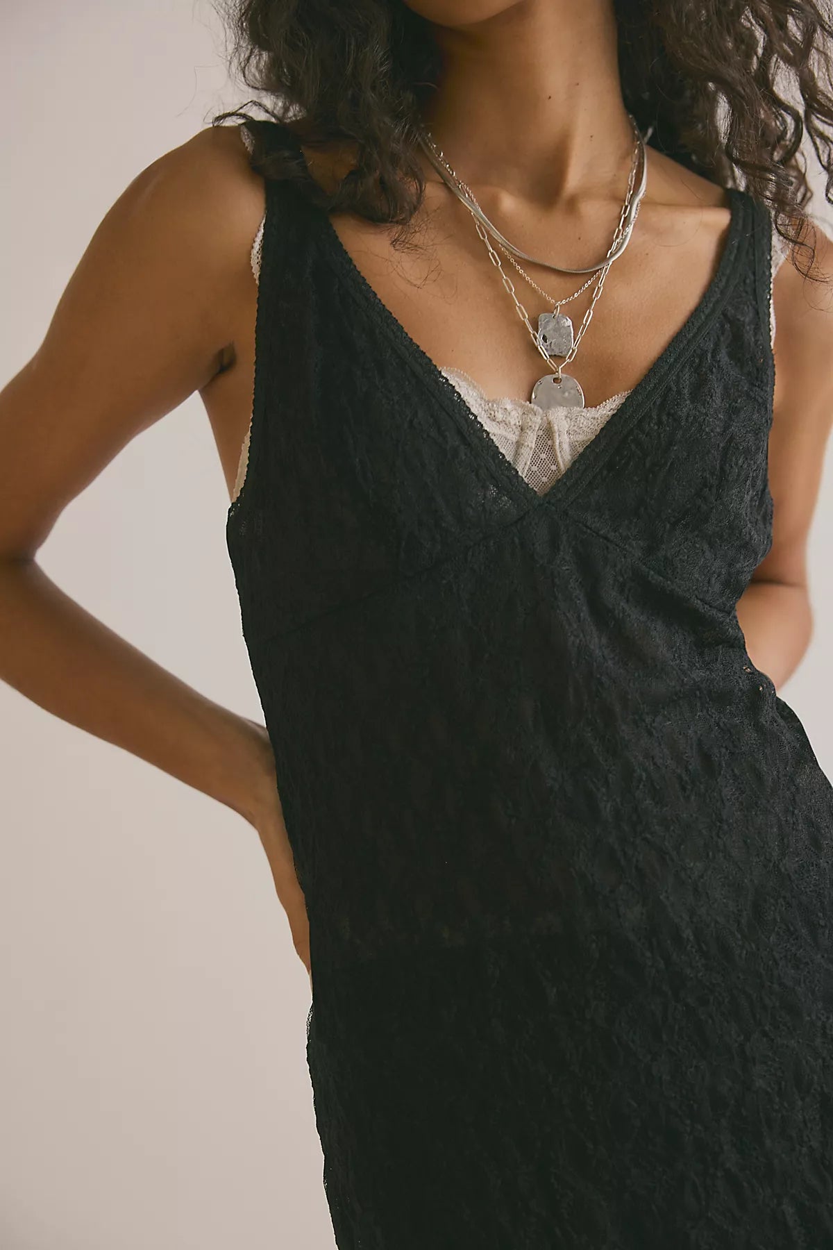 Lace Mini Slip Dress
