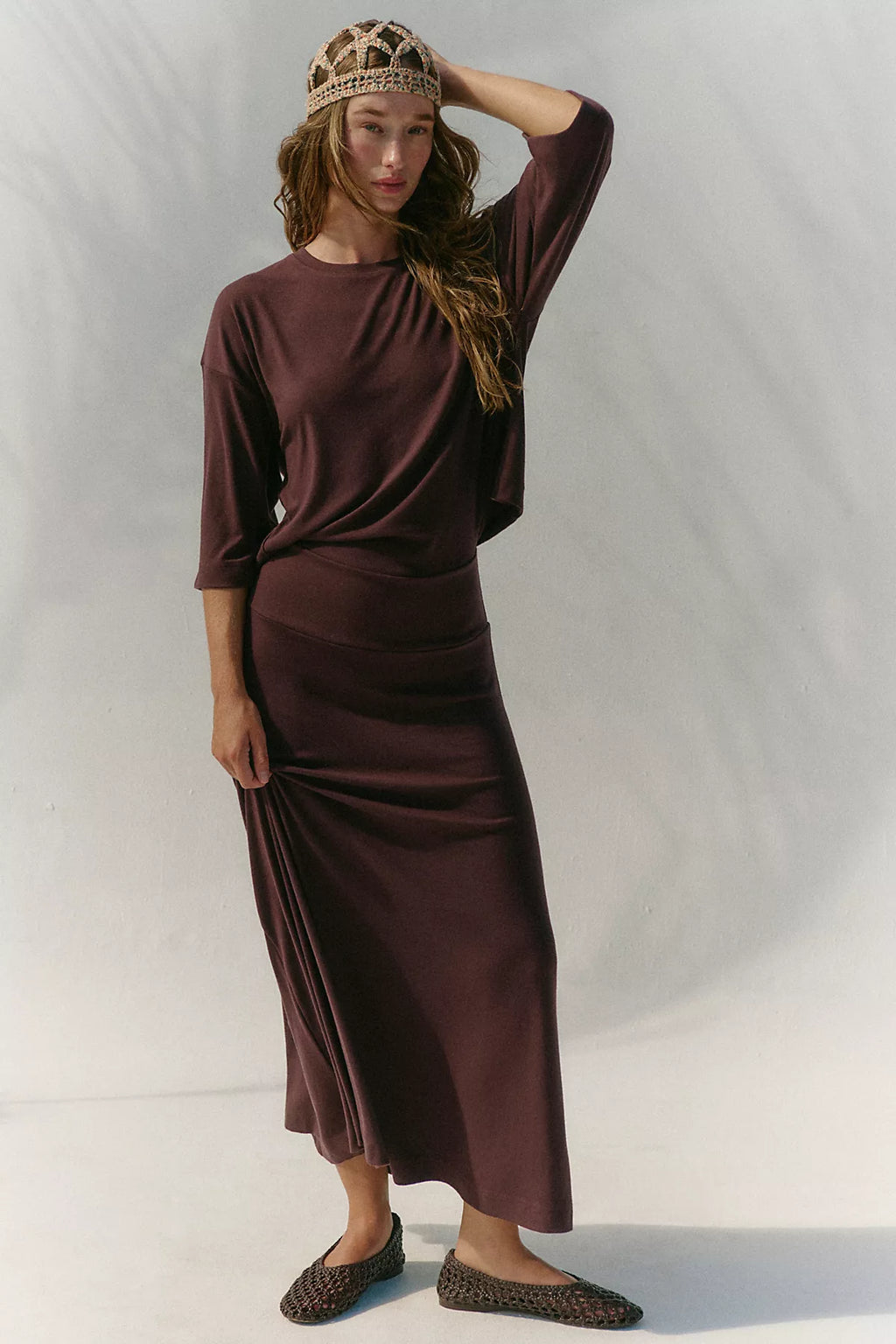Good Feels Maple Midi Dress