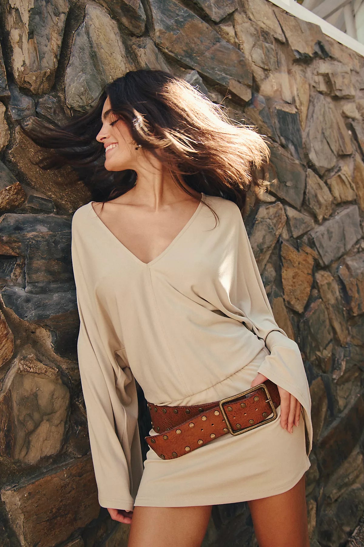 Good Feels V-Neck Mini Dress