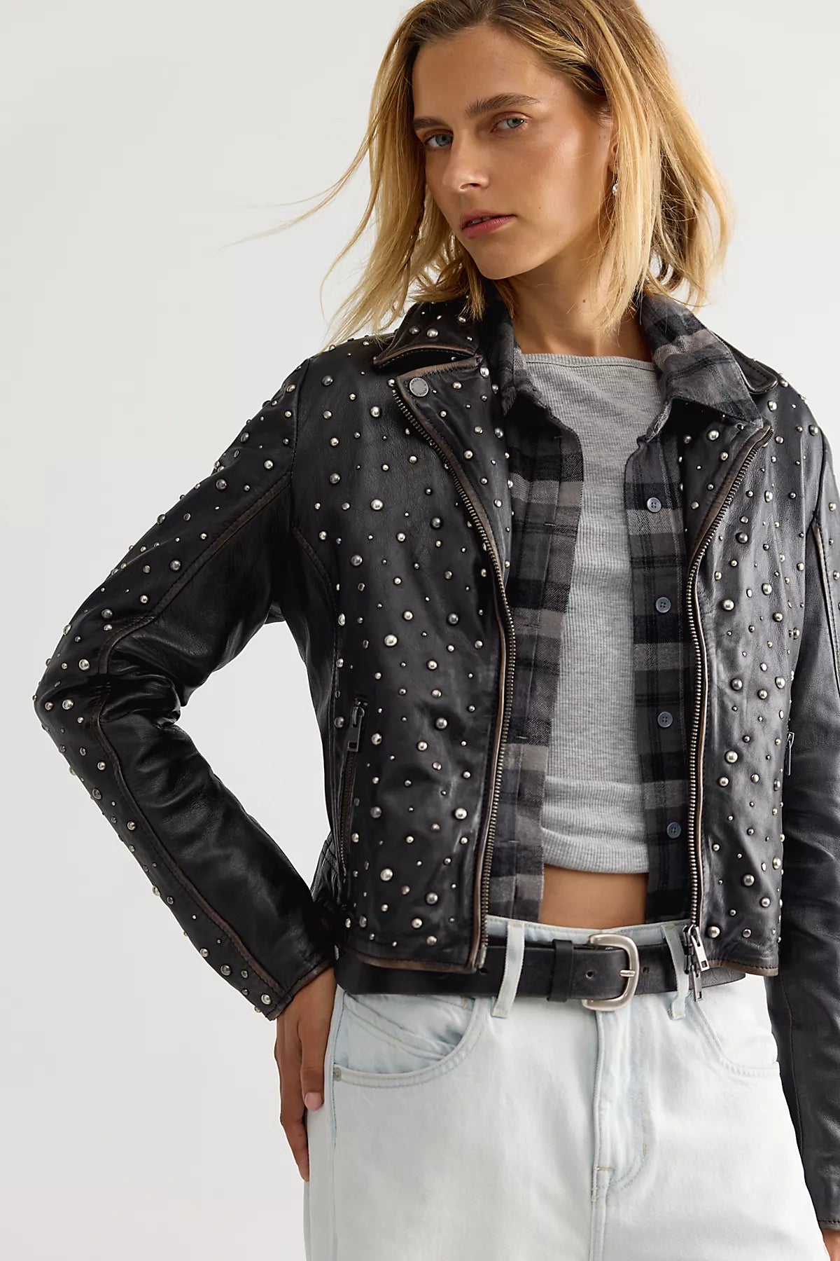 Mauritius Roxanne Leather Moto Jacket