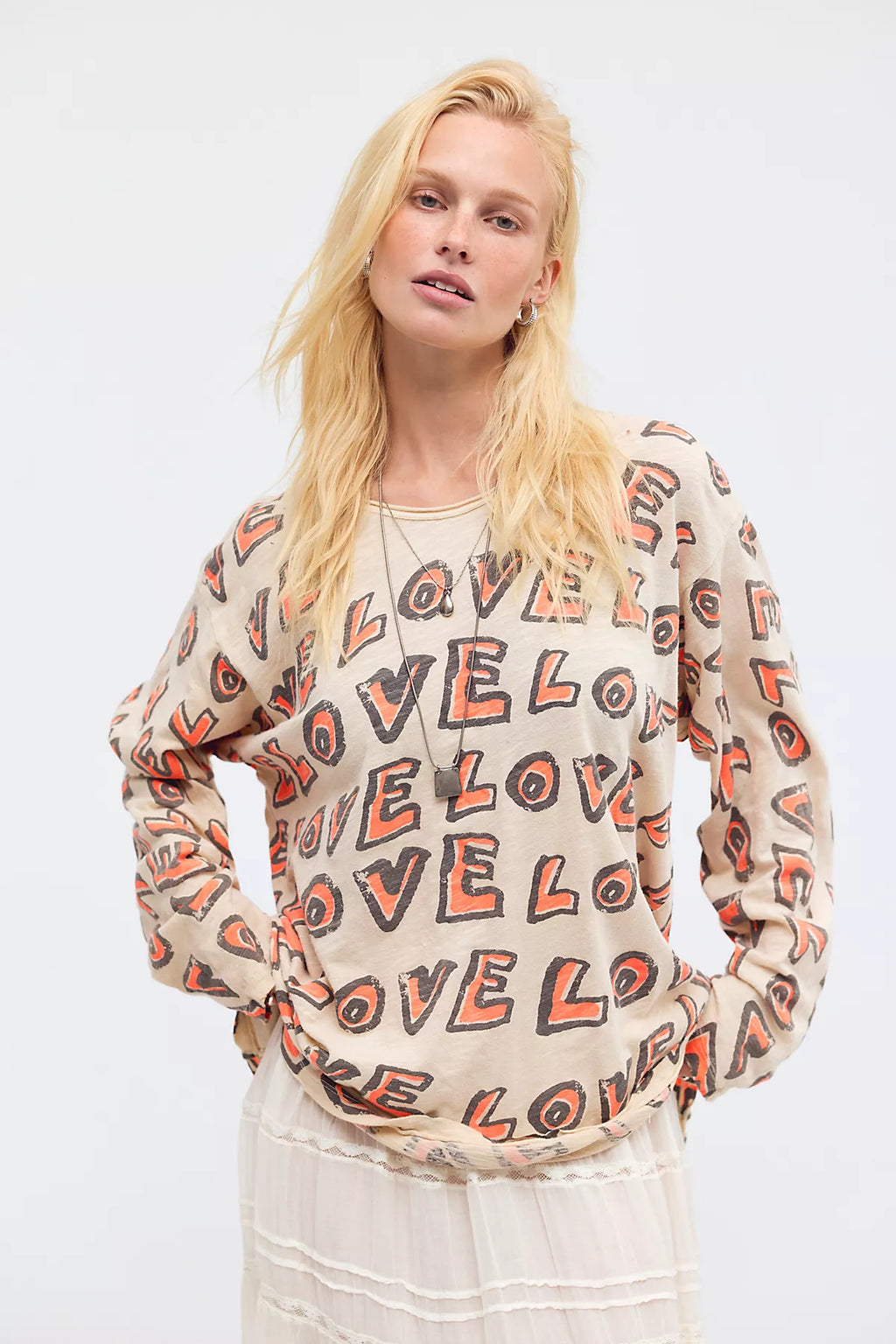 Magnolia Pearl All Over Love Viggo Printed Long-Sleeve Top