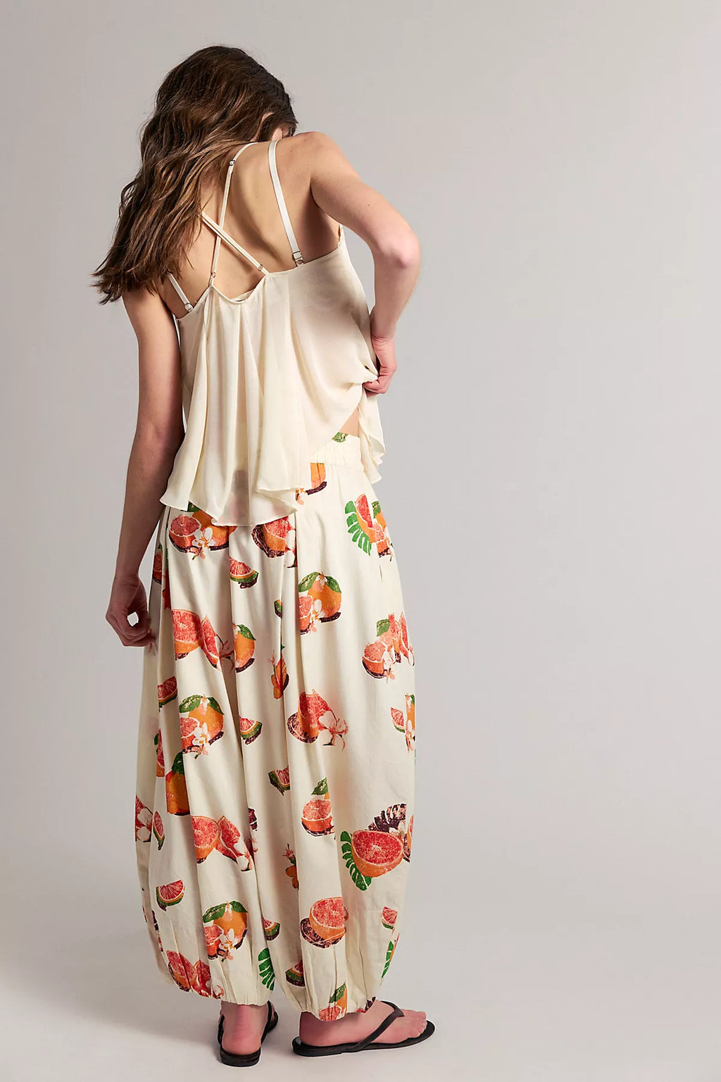 Moonflower Printed Pull-On Balloon Pants