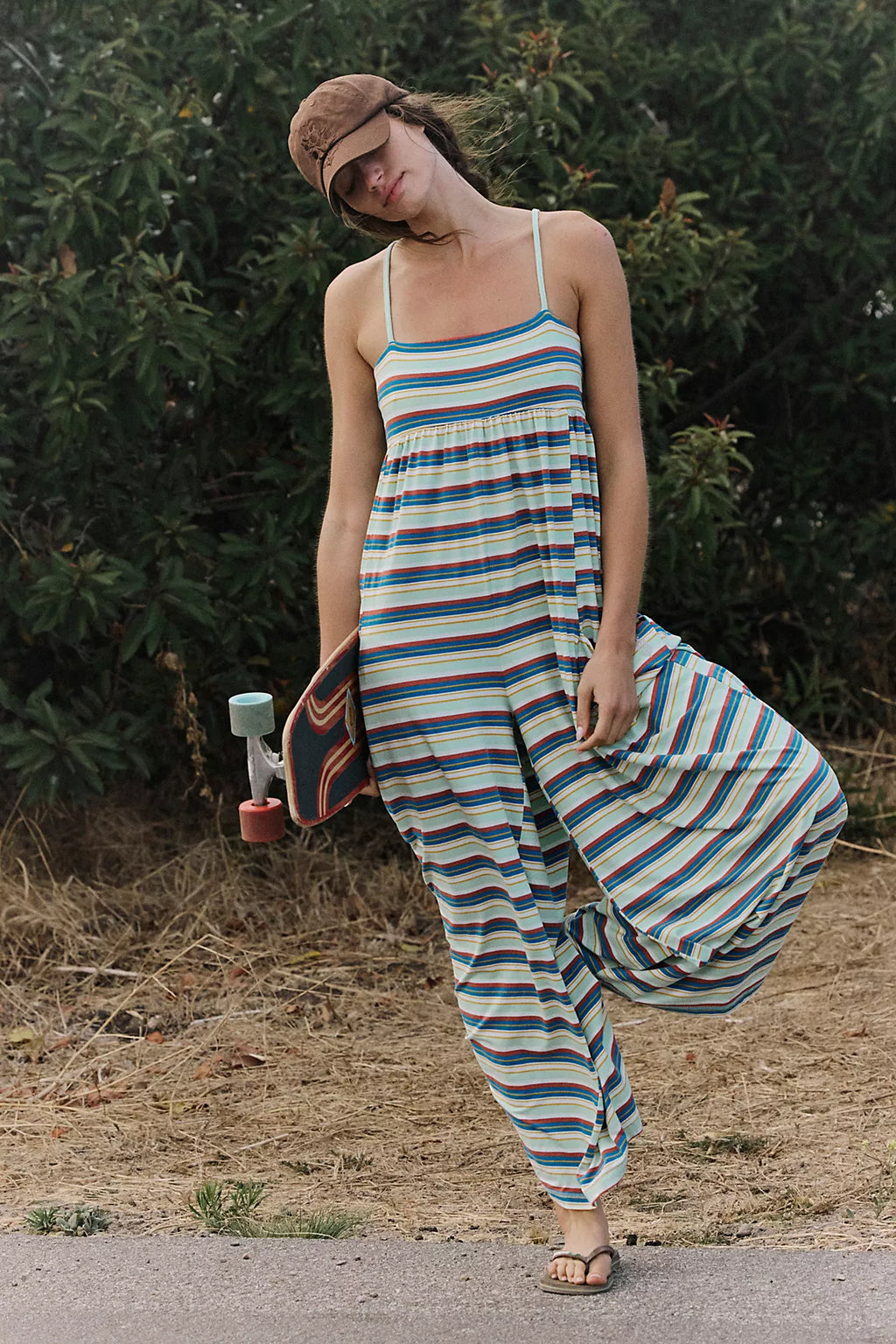 Hot Shot Printed Strappy Onesie