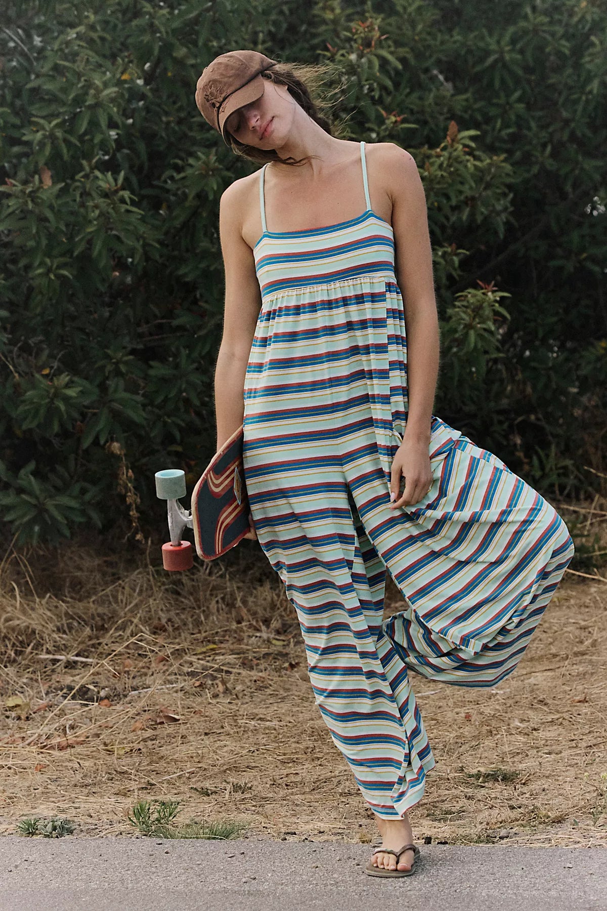 Hot Shot Printed Strappy Onesie